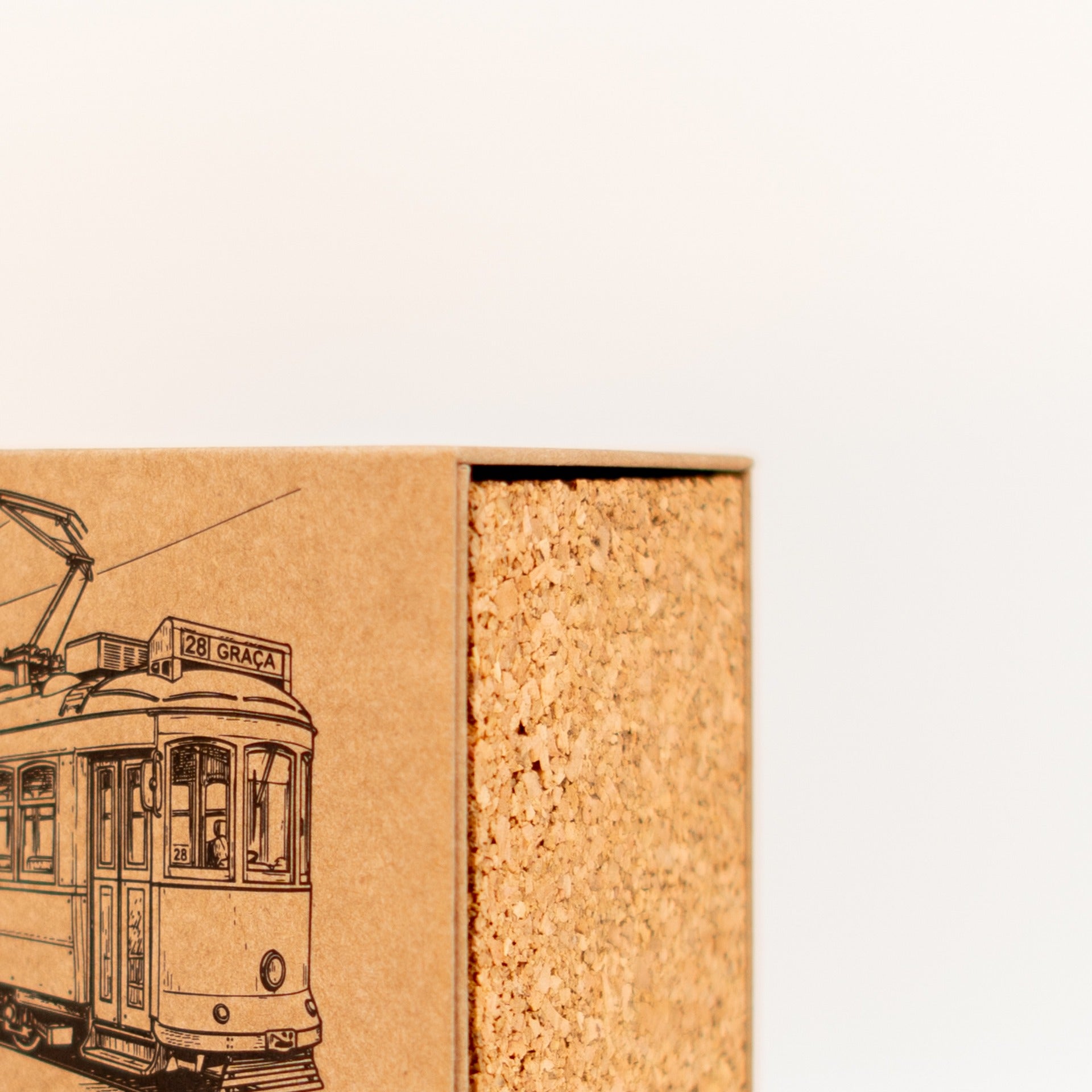 Corcho Kraft El tranvía vintage lineal - Leonado
