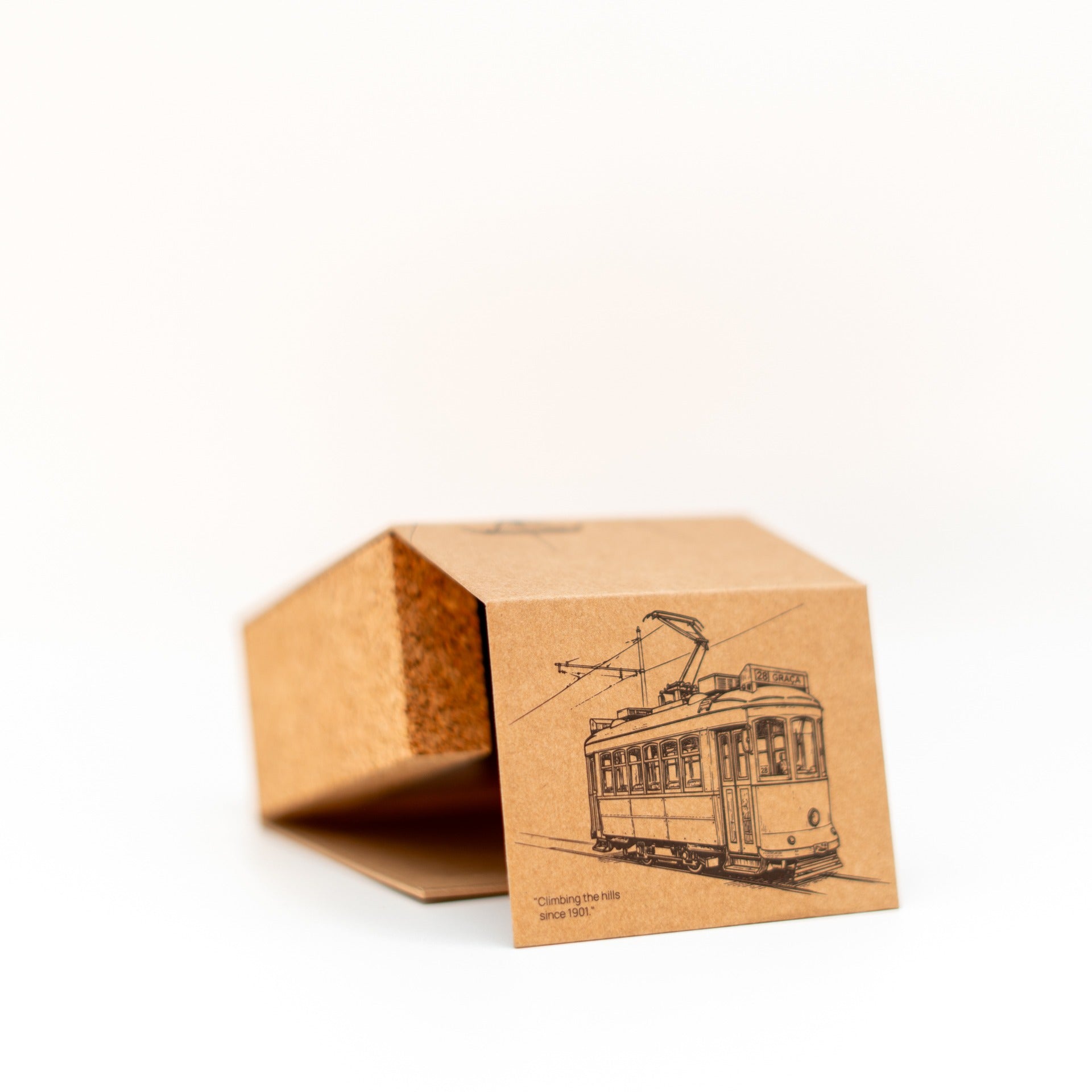 Corcho Kraft El tranvía vintage lineal - Firma 10a