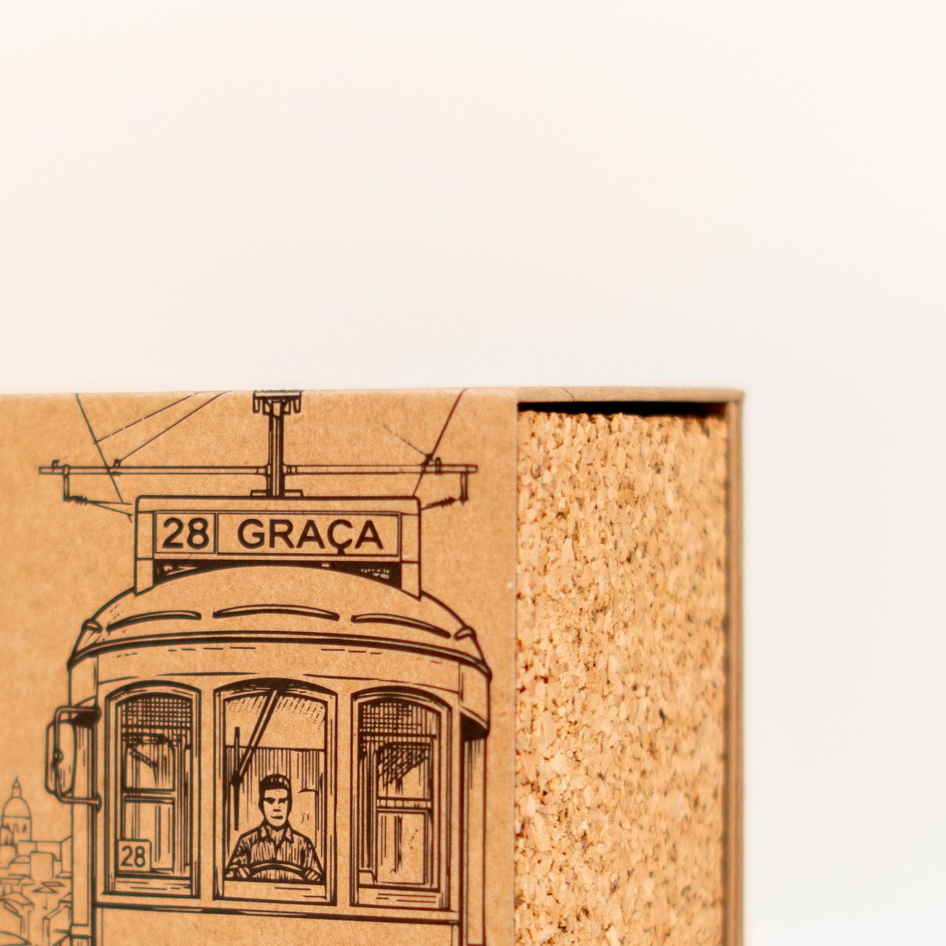 Corcho Kraft El tranvía vintage lineal - Leonado